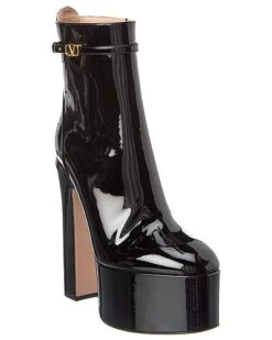 Valentino VLogo 155 Patent Platform Bootie Women