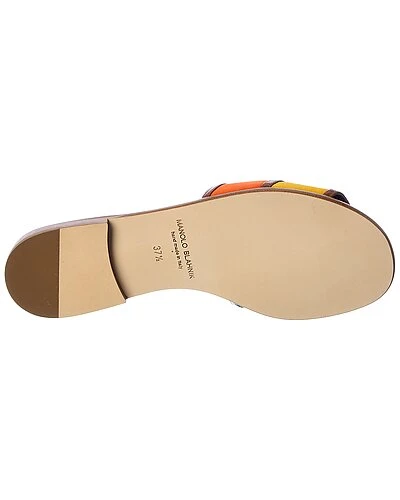 Manolo Blahnik Egacle Leather & Suede Sandal Women 6 Manolo Blahnik Egacle Leather & Suede Sandal Women - Image 4