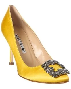 Manolo Blahnik Hangisi 90 Satin Pump Women
