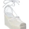 Bottega Veneta Stretch Mesh & Leather Wedge Sandal Women