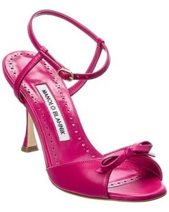 Manolo Blahnik Pertinaxa 90 Leather Sandal Women