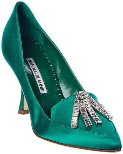 Manolo Blahnik Mbina 90 Satin Pump Women