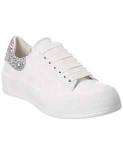 Alexander McQueen Deck Plimsol Leather Sneaker Women