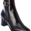 Salvatore Ferragamo Gancini Leather Bootie Women