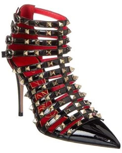 Valentino Rockstud Alcove 100 Patent Bootie Women