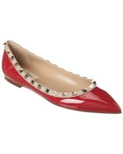 Valentino Rockstud Patent Flat Women