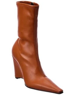 JW Anderson Leather Wedge Bootie Women