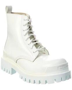 Balenciaga Strike Leather Boot Women