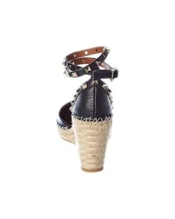 Valentino Rockstud 85 Grainy Leather Wedge Sandal Women -Women's Fashion General Store 1313492865 RLLD 3