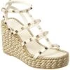 Valentino Rockstud Caged 95 Leather Ankle Strap Wedge Sandal Women -Women's Fashion General Store 1313493066 RLLD 1