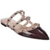 Valentino Rockstud Caged Patent Flat Women