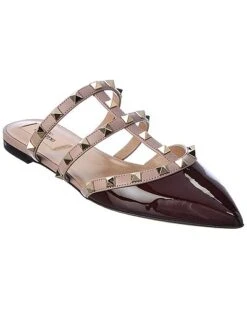 Valentino Rockstud Caged Patent Flat Women