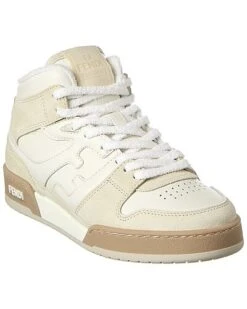 FENDI Match Leather & Suede High-Top Sneaker Women