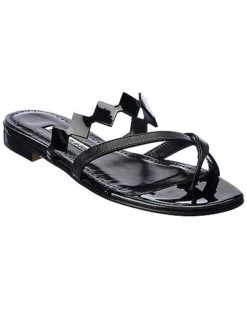 Manolo Blahnik Sulafa Leather Sandal Women