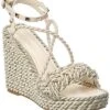 Valentino Rockstud 105 Silk Braid Wedge Sandal Women -Women's Fashion General Store 1313533567 RLLD 1