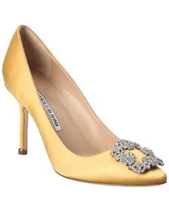 Manolo Blahnik Hangisi 90 Satin Pump Women