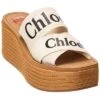 Chloé Woody Canvas Wedge Sandal Women