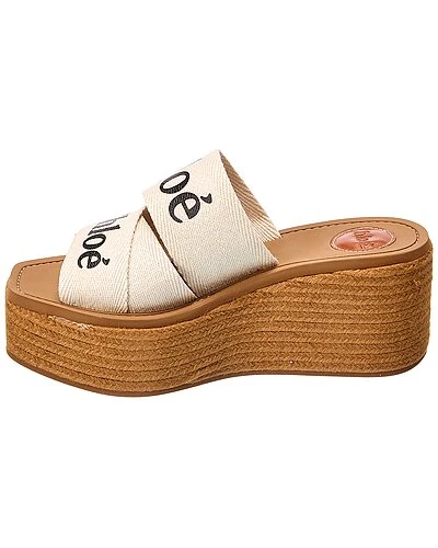Chloé Woody Canvas Wedge Sandal Women 4 Chloé Woody Canvas Wedge Sandal Women - Image 2