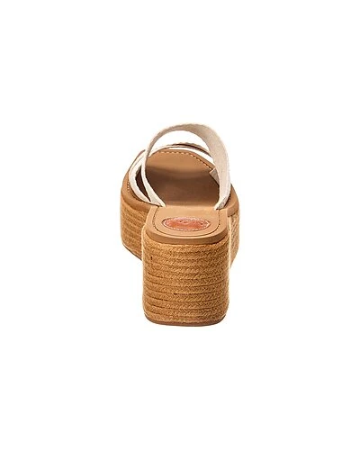 Chloé Woody Canvas Wedge Sandal Women 5 Chloé Woody Canvas Wedge Sandal Women - Image 3