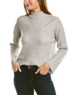 Pointelle Wool & Cashmere-Blend Sweater Women