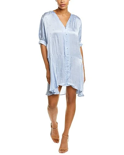 Crinkle Half-Sleeve Mini Dress Women 3 Crinkle Half-Sleeve Mini Dress Women