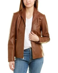 Cole Haan Leather Jacket Women