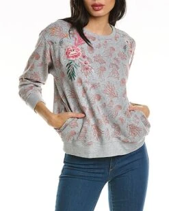 Johnny Was Nautical French Terry Sweatshirt Women