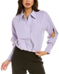 Elastic Hem Blouse Women