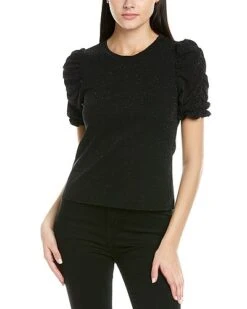 Ruffle Seam Crewneck Top Women