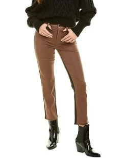 7 For All Mankind Chocolate High-Rise Crop Jean Women
