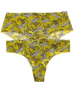 DKNY 2pk Litewear Cut Anywhere Thong & Bikini Women