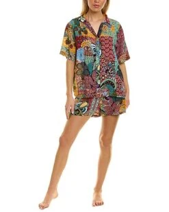 Johnny Was Carolyn Silk Short Set Women