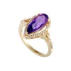14K 2.61 Ct. Tw. Diamond & Amethyst Ring Women