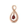 14K Rose Gold Diamond & Garnet Pendant Women -Women's Fashion General Store 6020367332 RLLD 1
