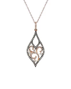 Fine Jewelry 14K Rose Gold 0.50 Ct. Tw. Diamond Necklace Women