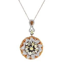 Fine Jewelry 18K Two-Tone 2.85 Ct. Tw. Diamond Necklace Women