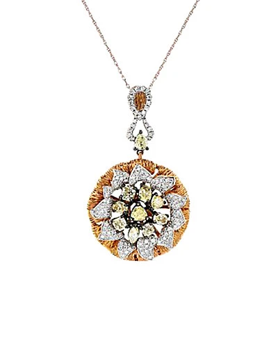 Fine Jewelry 18K Two-Tone 2.85 Ct. Tw. Diamond Necklace Women 3 Fine Jewelry 18K Two-Tone 2.85 Ct. Tw. Diamond Necklace Women