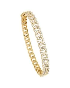 14K 1.74 Ct. Tw. Diamond Bangle Bracelet Women