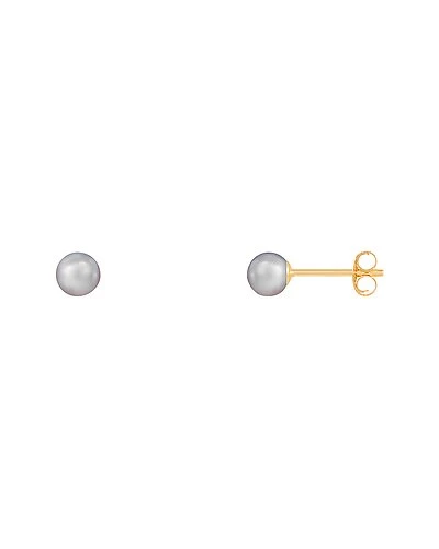 14K 4-5mm Pearl Earrings Women 4 14K 4-5mm Pearl Earrings Women - Image 2