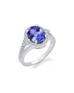 14K 3.50 Ct. Tw. Diamond & Tanzanite Ring Women