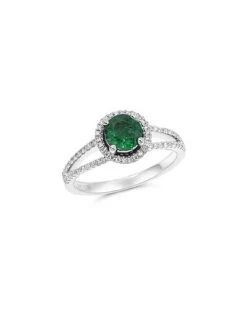 14K 1.26 Ct. Tw. Diamond & Emerald Ring Women