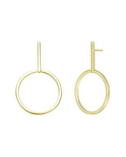14K Plated Dangle Earrings Women