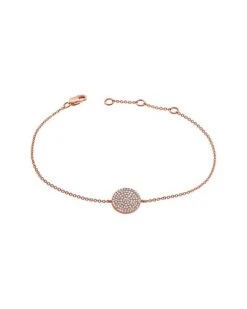 14K Rose Gold 0.26 Ct. Tw. Diamond Circle Bracelet Women