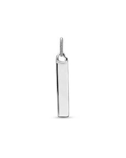 Pandora Silver Engravable Bar Tag Pendant Necklace Women