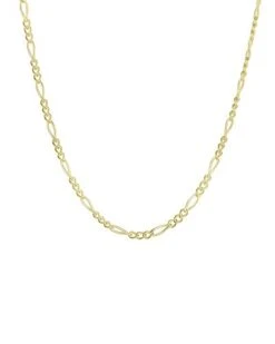 14K Dainty Figaro Chain Necklace Women