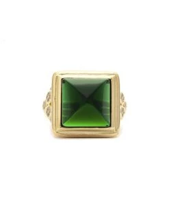 18K Plated Crystal Ring Women