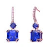 14K Rose Gold Vermeil CZ Earrings Women -Women's Fashion General Store 6030233435 RLLD 1
