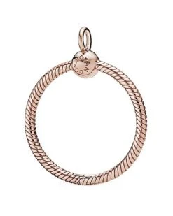 Pandora Moments 14K Rose Gold Plated Medium O Pendant Women