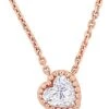 14K Rose Gold 0.40 Ct. Tw. Diamond Heart Necklace Women -Women's Fashion General Store 6030480695 RLLD 1
