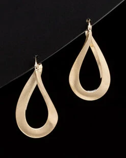 14K Italian Gold Hoops Women
